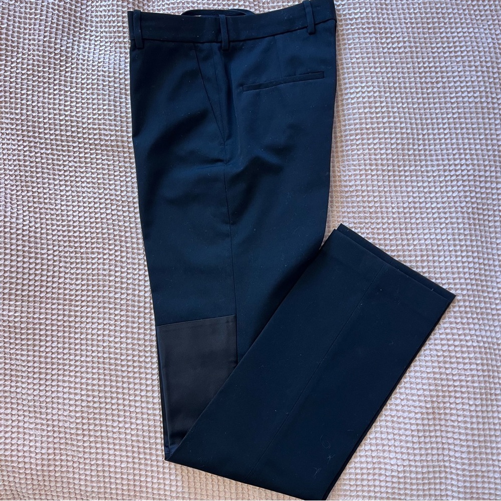 Helmut Lang Silk & Wool Twill Straight Leg Pants